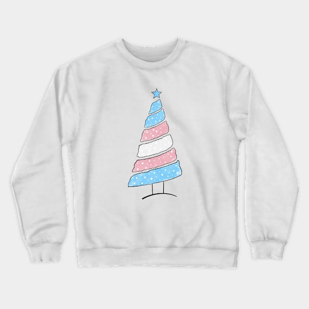 Trans Christmas Tree Crewneck Sweatshirt by Pridish